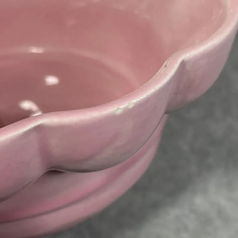 Vintage California Pottery‎ Pink Covered Dish 106  Mid Century Made in USA 1960s